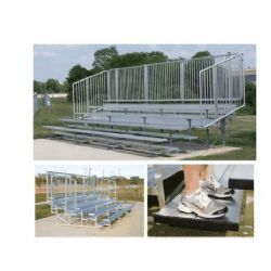 Preferred Bleachers with Vertical Picket Railing