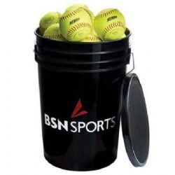 BSN SPORTS Bucket w/2 dz 12" Softballs
