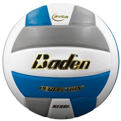 Baden Perfection Leather Volleyball (Blue/Gray/White)