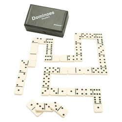 Deluxe Double-Six Dominoes Set with Case