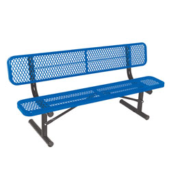 6' Bench w/ Back - Portable Diamond