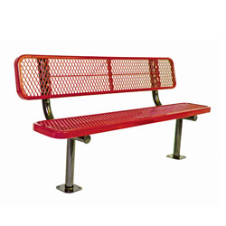 6' Bench w/ Back - Surf ace Mnt. Diamond