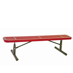 6' Park Bench w/o Back-Portable Perf.