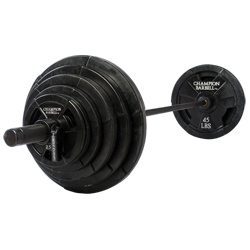 300 lb. Olympic Rubber Coated Grip Plate Set