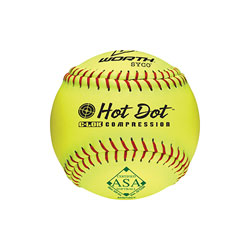 Worth&trade; Hot Dot&trade; 12" ASA Slow-Pitch Softballs&nbsp;