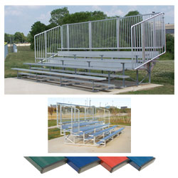 4 Row 15' Vertical Picket Bleacher