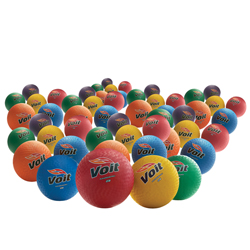 Voit® 8.5 in. Rainbow Playground Balls (48-Pack)