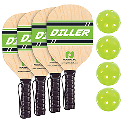 Diller 4 Player Paddle & Ball Pack