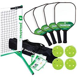 3.0 Tournament Net & Frame Set with Champion LT Composite Paddles
