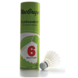 MacGregor® Tournament Badminton Shuttlecocks (6-Pack)