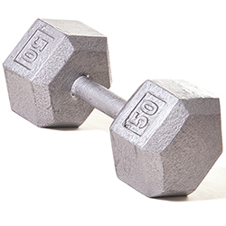 Hex Dumbbell w/ Straight Handle 50 lb