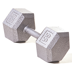 Hex Dumbbell w/ Straight Handle 55 lb