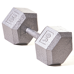 Hex Dumbbell w/ Straight Handle 90 lb