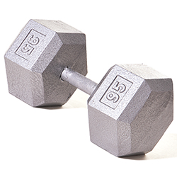 Hex Dumbbell w/ Straight Handle 95 lb